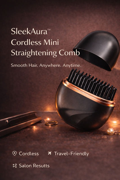 SleekAura™ Cordless Mini Straightening Comb