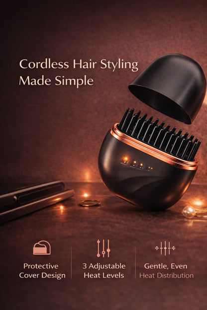 SleekAura™ Cordless Mini Straightening Comb